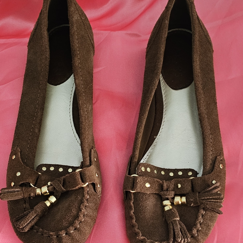 Bakers Brown Moccasins with Tassel Detail